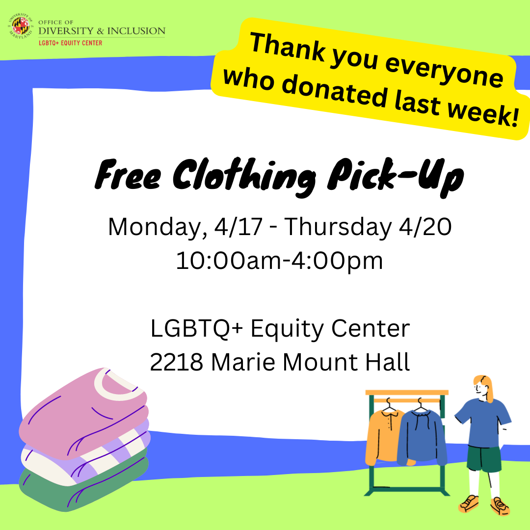 Free Clothing Pick-Up Poster