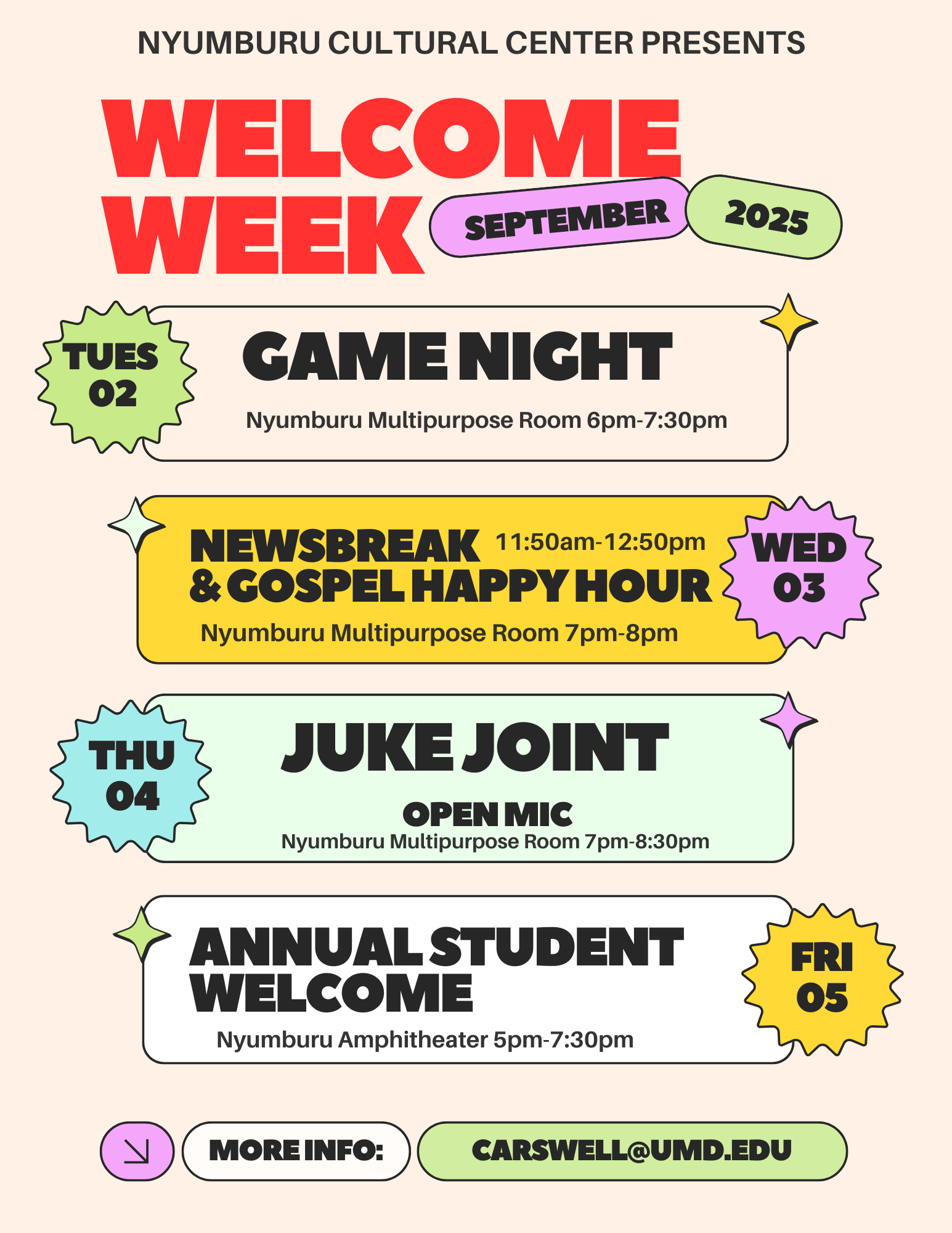 Welcome week at Nyumburu