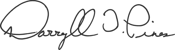 Signature of President Darryll J. Pines